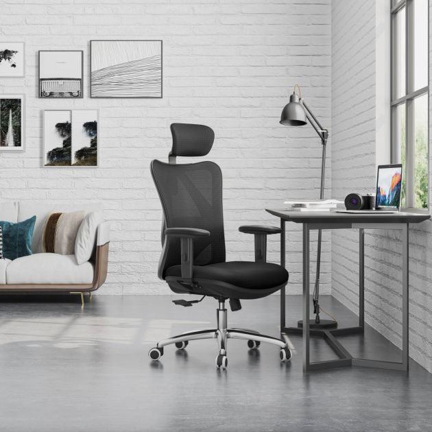 Silla Ejecutiva E106 Mesh y Tela Color Negro