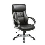 1064 Silla Ejecutiva Milan Con Brazos Vinil Negro