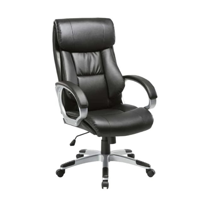 Silla Ejecutiva Milan Con Brazos Vinil Negro