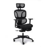 1098 Silla Ejecutiva H10 Con Descansa Pies 3D Mesh Negro 3