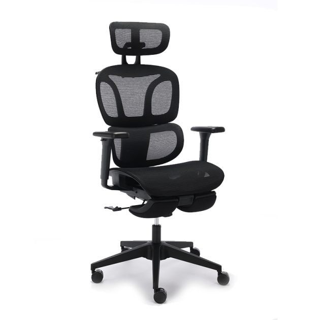 Silla Ejecutiva H10 Con Descansa Pies 3D Mesh Negro