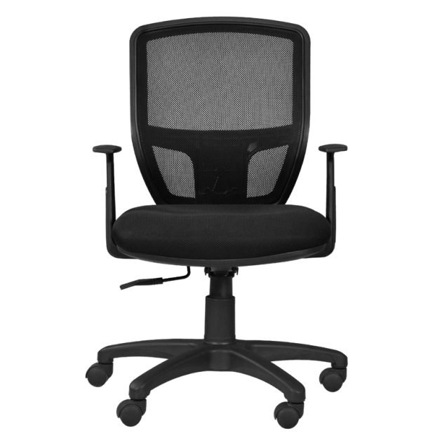 Silla Operativa Negro Respaldo en Mesh y Asiento Acolchado KB-2