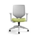 51 Silla Ejecutiva Solve Respaldo Gris Asiento Verde