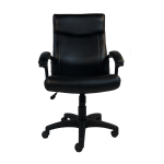 585 Silla Ejecutiva Apolo en Vinipiel Negro 1