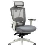 830 Silla Ejecutiva H1 Mesh Color Gris Estructura Blanca 1 1