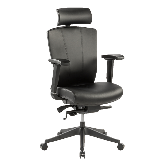 Silla Ejecutiva H1PU Vinipiel Asiento y Estructura Negro