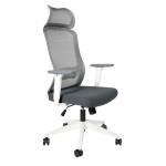 951 Silla Ejecutiva H7 Mesh Gris Estructura Blanca 1
