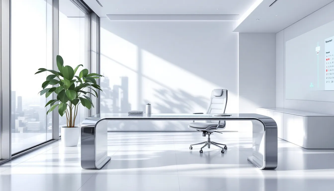 Tendencias Muebles Oficina 2025: Lo Último en Innovación y Ergonomía 4 Tecnología integrada en muebles de oficina, mejorando la ergonomía y funcionalidad.