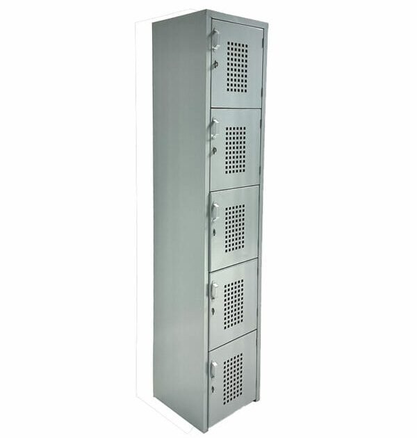 Locker 5 Puerta 1.80x38x45 Perforado