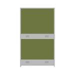 656 Mampara de Piso Privatt marco aluminio 160120