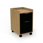 M018 Archivero Movil con 1 archivo y 1 papelera