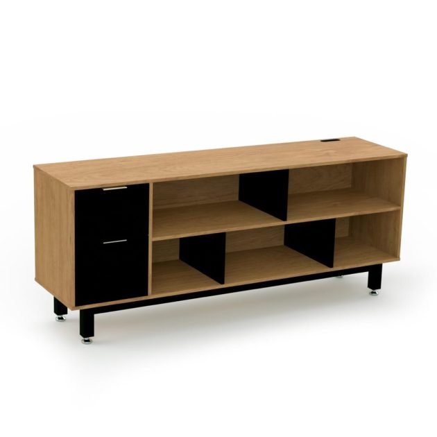 Credenza Alta con Papelera y Archivo 180 x 75 cm (Izquierdo)