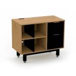 M054 Credenza Alta con Papelera y Archivo 90 x 75 cm Derecho