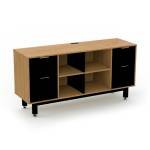 M061 Credenza Alta con Doble Papelera y Archivo 150 x 75 cm