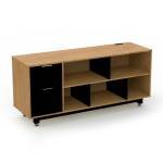 M065 Credenza Baja con Papelera y Archivo 150 x 67.5 cm Izquierdo