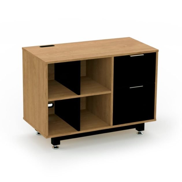 Credenza Baja con Papelera y Archivo 90 x 67.5 cm (Derecho)