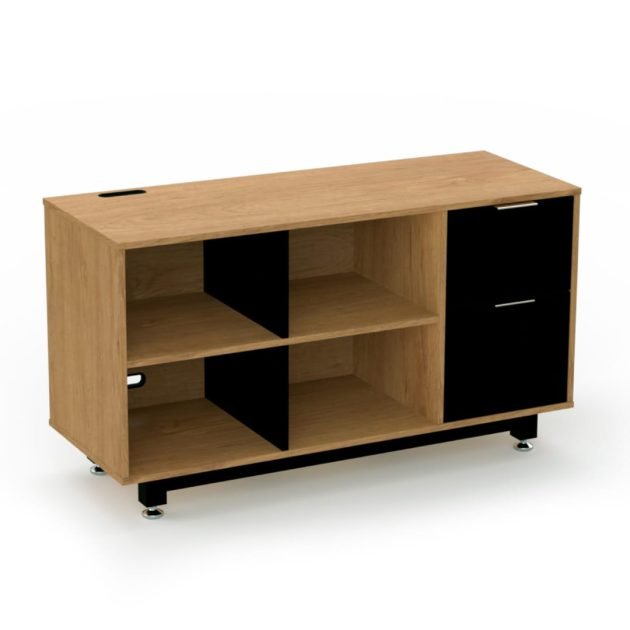 Credenza Baja con Papelera y Archivo 120 x 67.5 cm (Derecho)