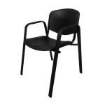 494 Silla de visita Allegro con brazos respaldo y asiento en plastico