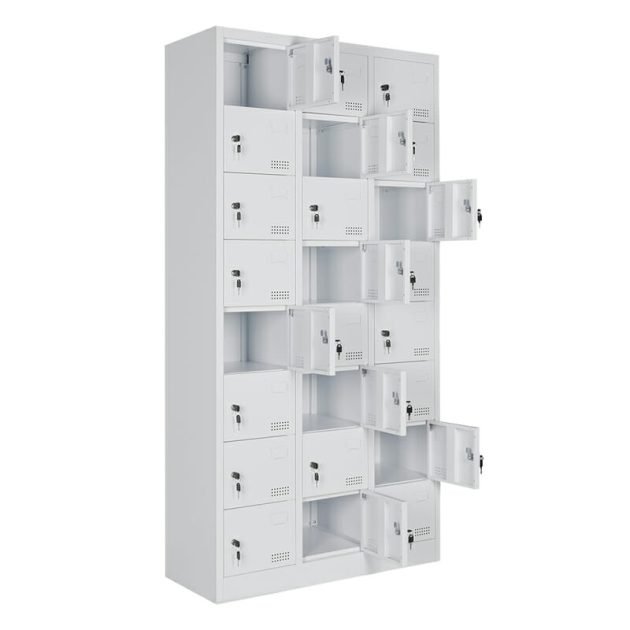 Locker metalico 24 Puertas MC Blanco Armado