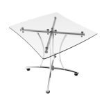 590 Mesa Palermo Cristal con Base Cromada 726C