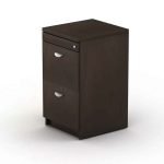 762 Pedestal 2A para Credenza Filo 39x47x70 Chapa Walnut