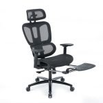 1056 Silla Ejecutiva Nexus en Mesh Negro con Descansa Pies 2