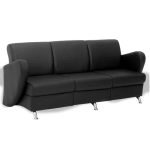 512 Sofa 3 Plazas Alce Piel Negro