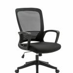 834 Silla Operativa H3 Mesh y Tela Negra Estructura Negra