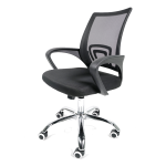 916 Silla Operativa E102 Mesh y Tela Color Negro base Cromada