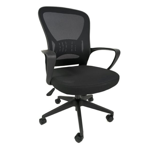Silla Operativa E104 Mesh y tela Color Negro