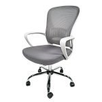 922 Silla Operativa E105 Mesh y tela Color Gris Base Cromada