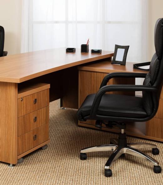 Armchair of director on a background of a window